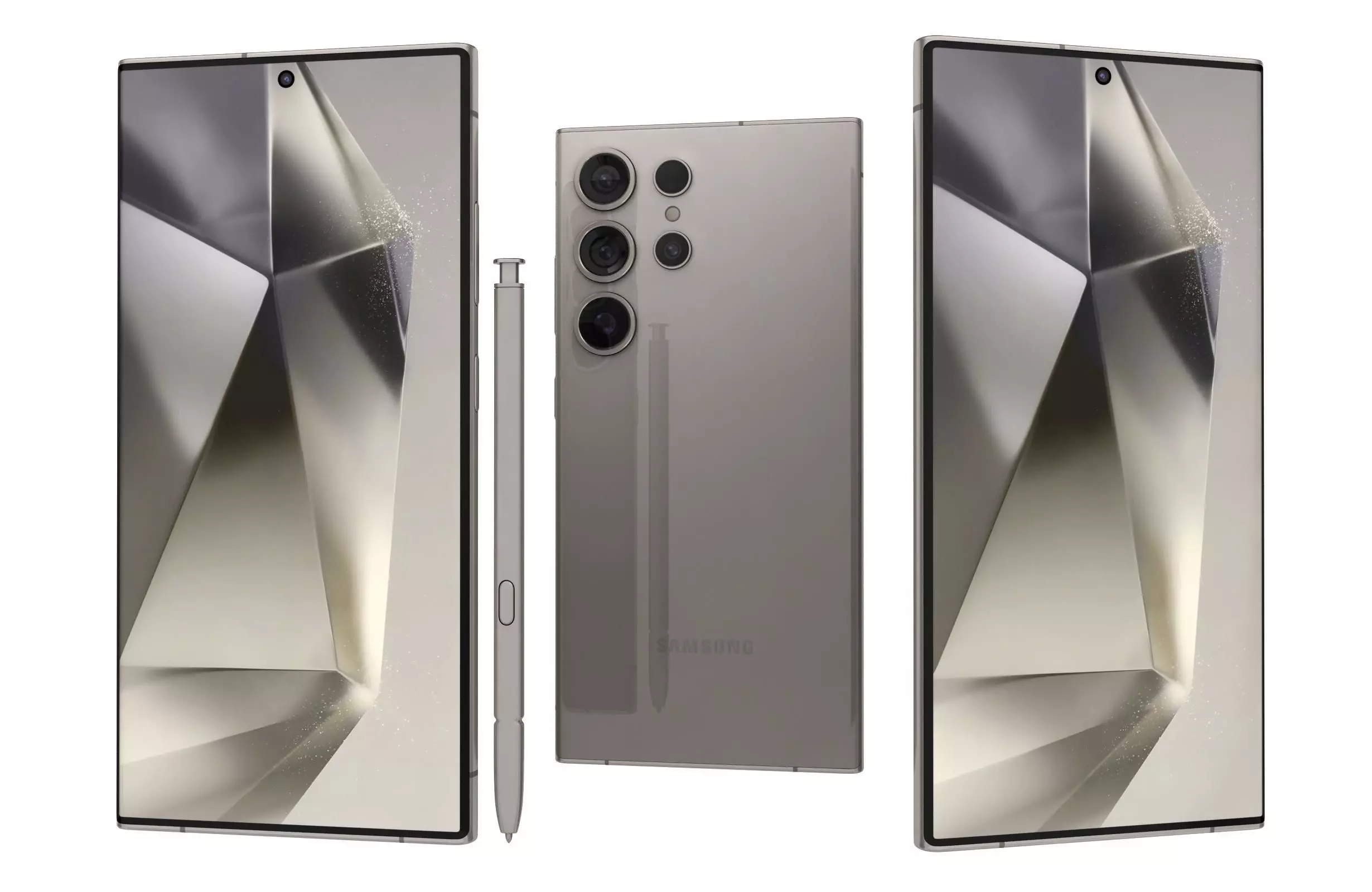 Samsung Galaxy S24 Ultra Titanium Gray Crystal 3D model