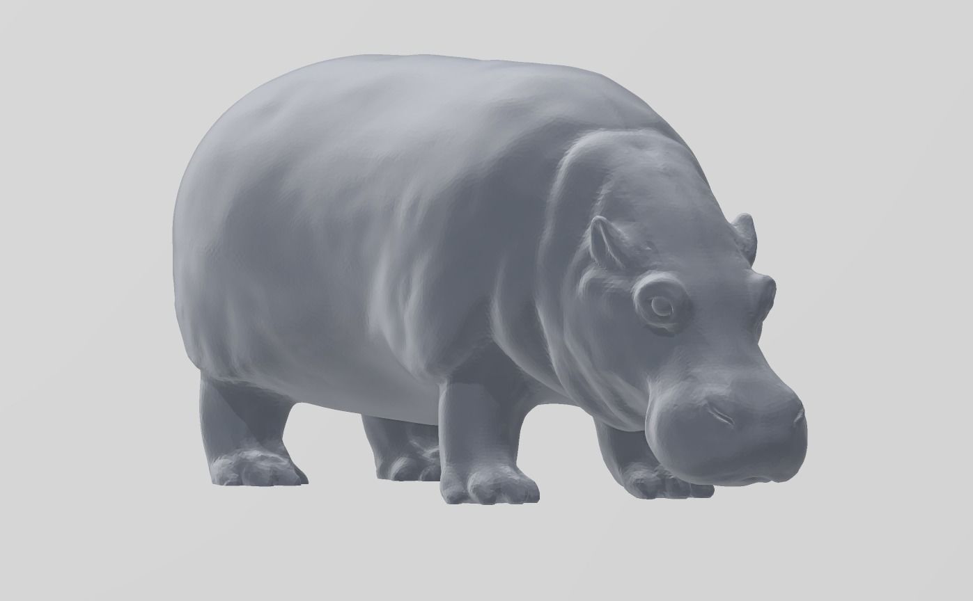 Skulpting hippo 3D print model_6