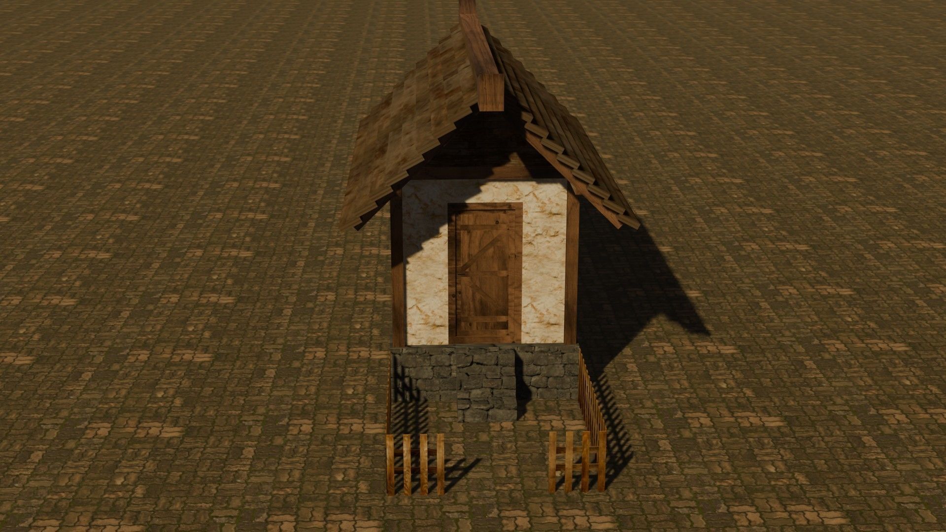 Medieval House 3 Free low-poly 3D model_1