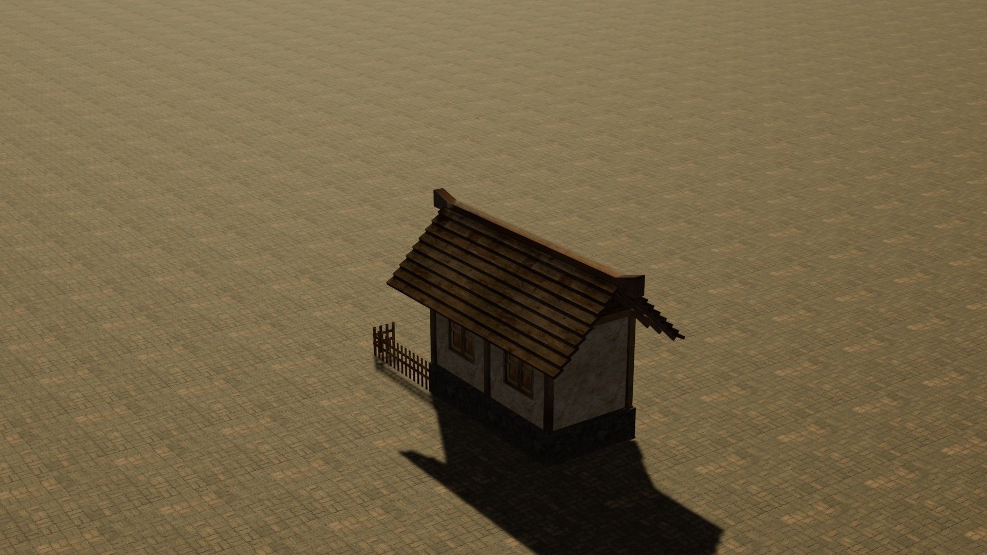 Medieval House 3 Free low-poly 3D model_8
