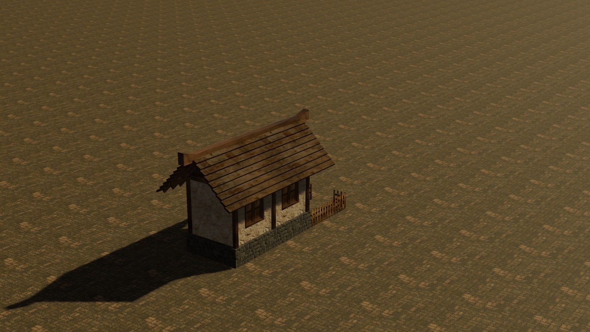 Medieval House 3 Free low-poly 3D model_7