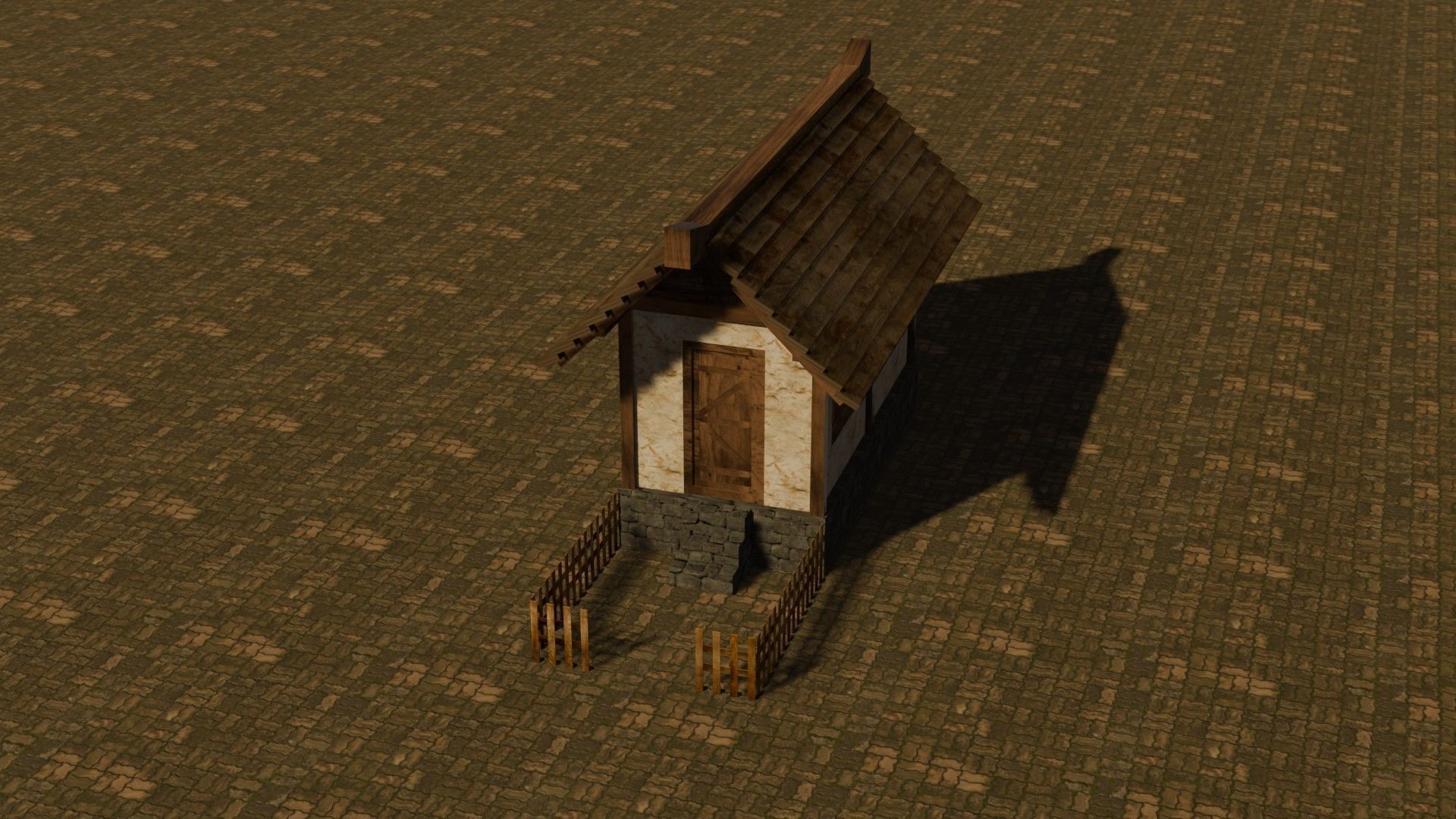 Medieval House 3 Free low-poly 3D model_3