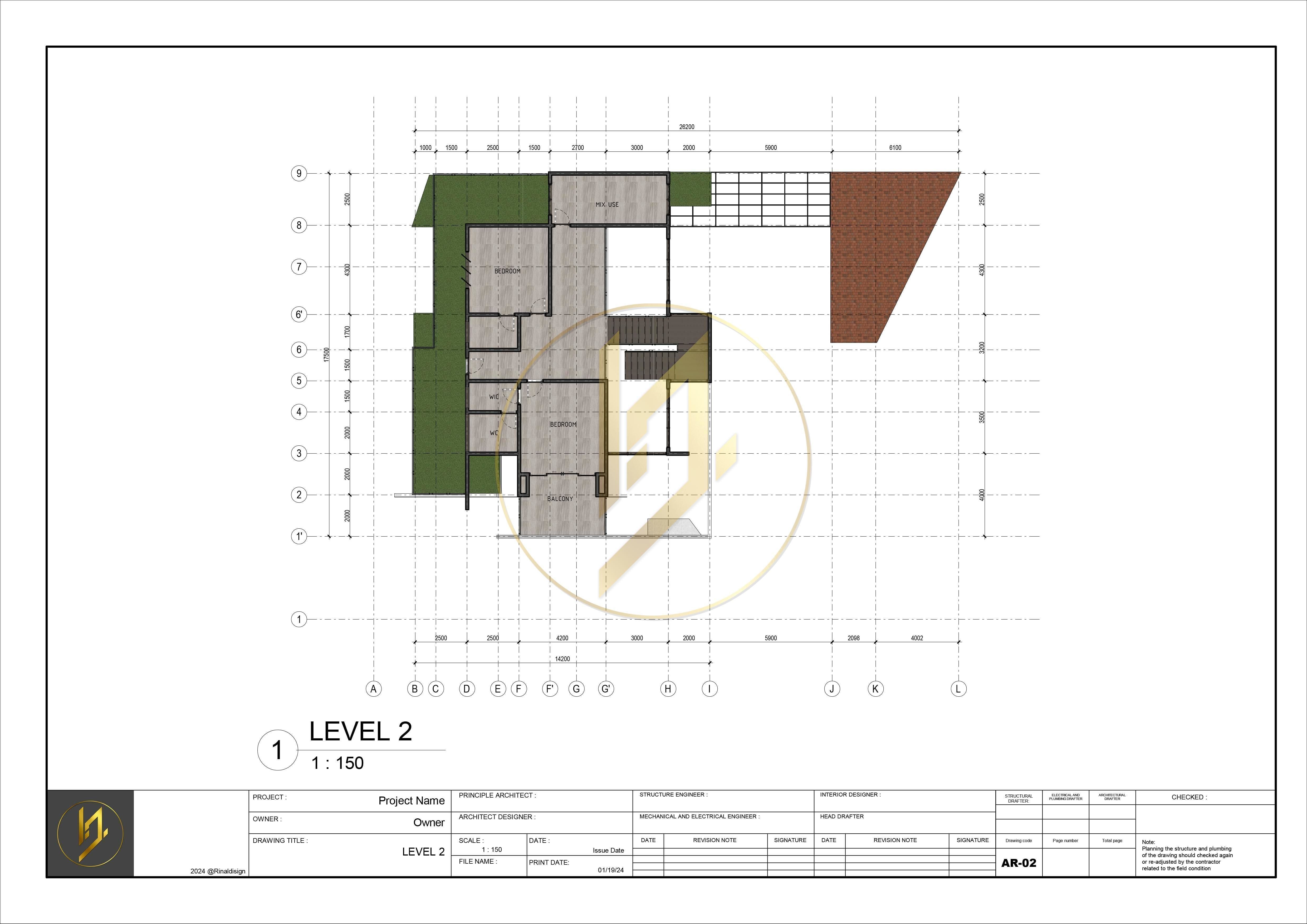 Revit Exterior Modern House Design Project file 01 3D model_3