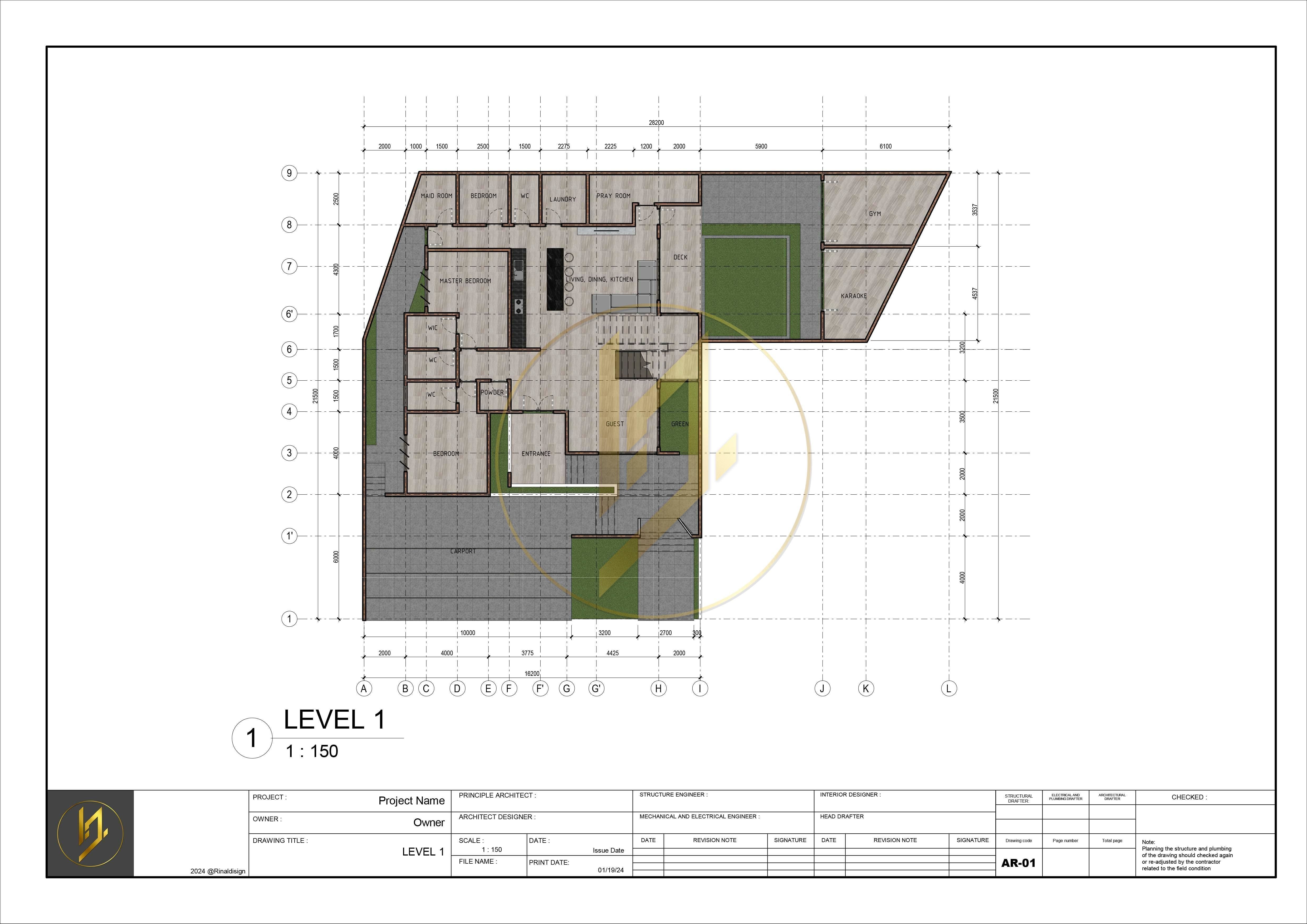 Revit Exterior Modern House Design Project file 01 3D model_2