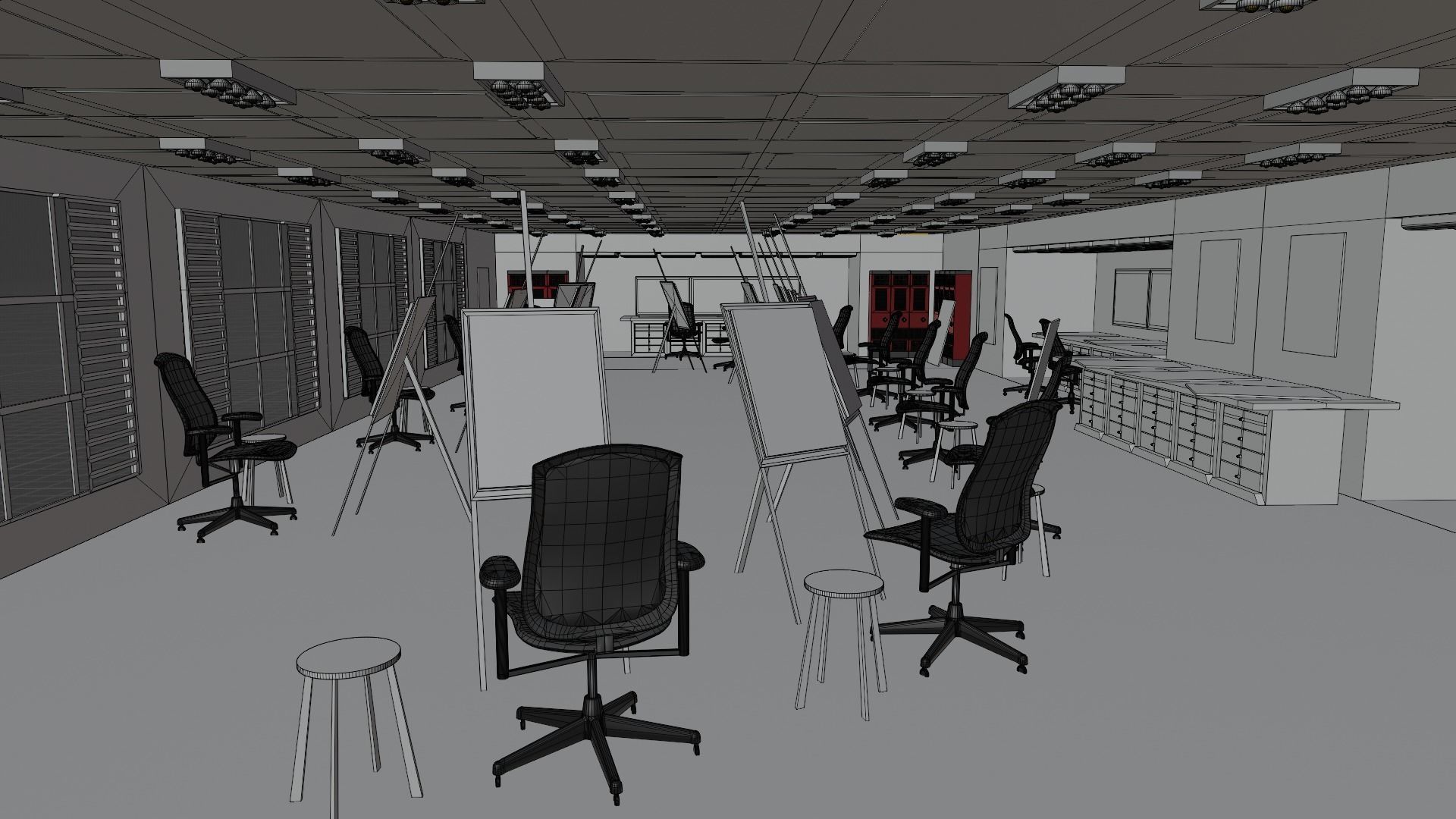 Art Workshop - Painting Workshop Low-poly 3D model_5