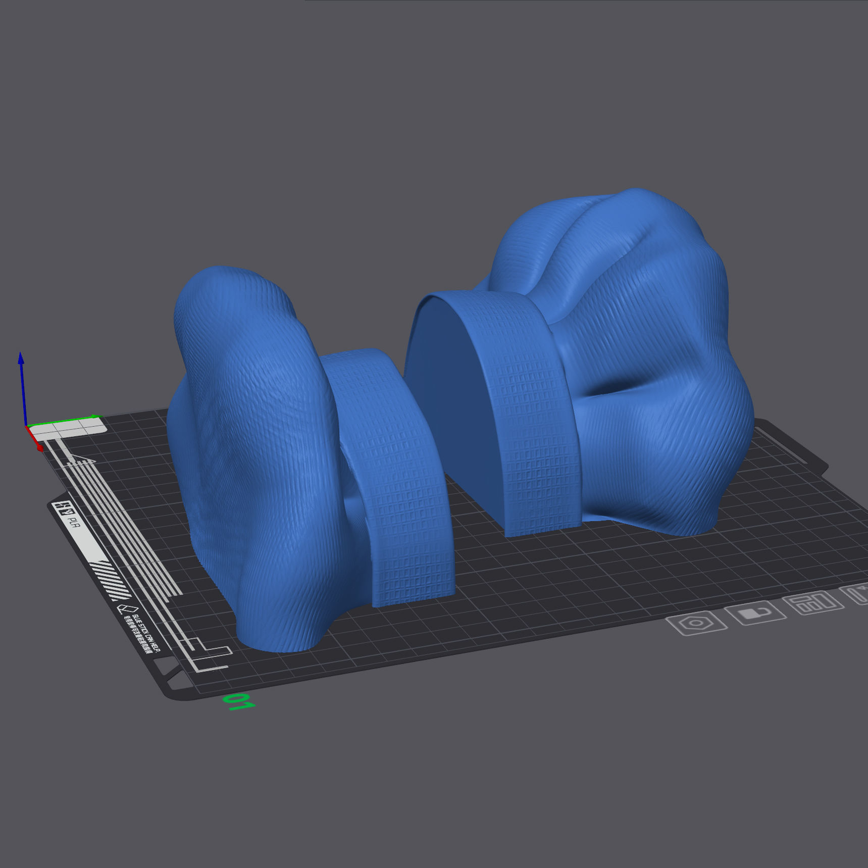 Skull with chefs hat with open eyes 3D print model_12