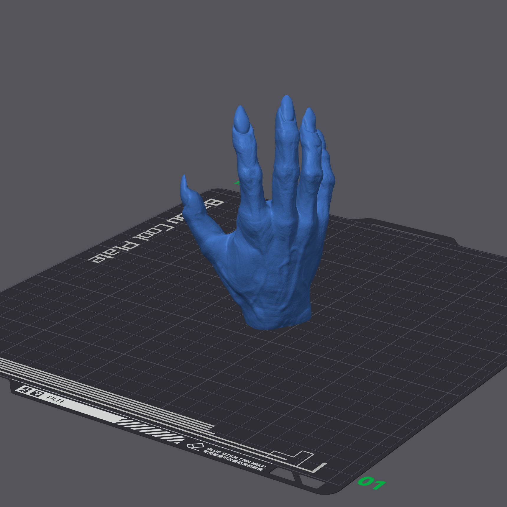 Skull with chefs hat with open eyes 3D print model_9