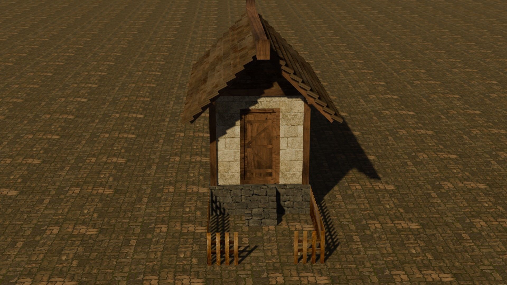 Medieval House 2 Free low-poly 3D model_1