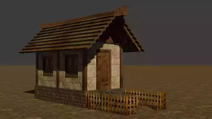 Medieval House 2 Free low-poly 3D model