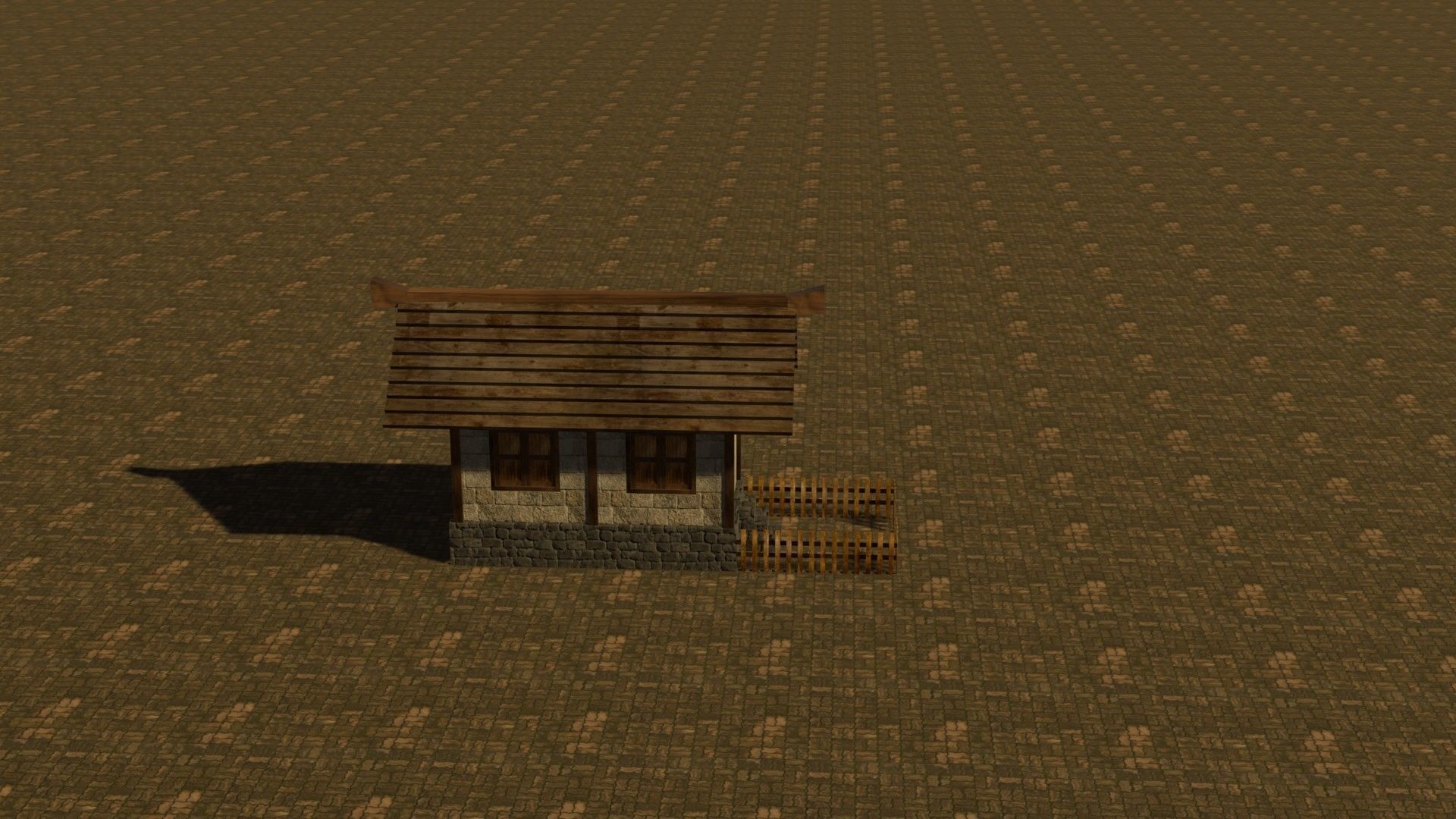 Medieval House 2 Free low-poly 3D model_6