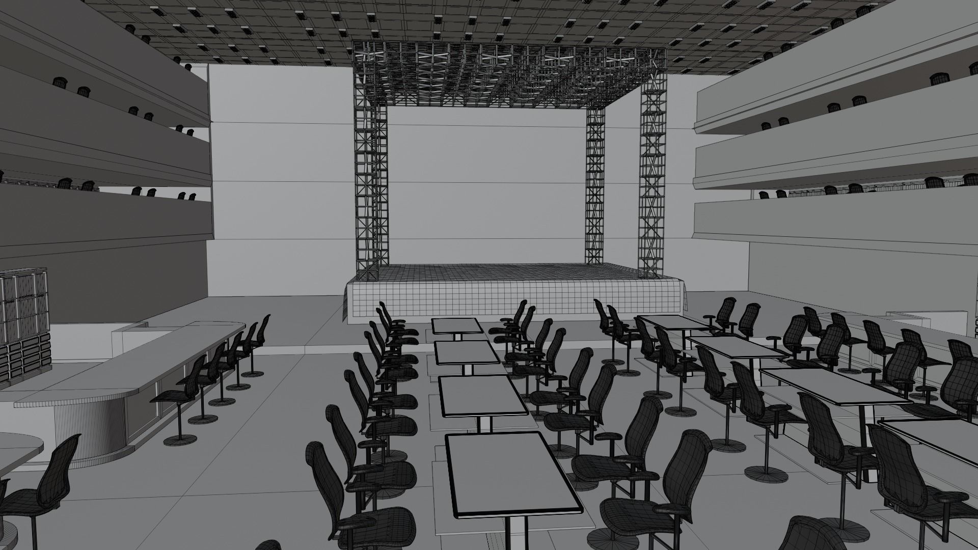 Concert Stage Disco Low-poly 3D model_5