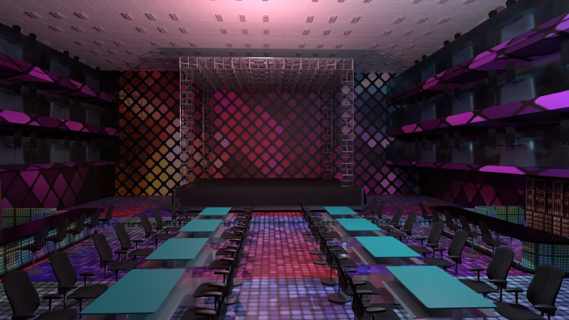 Concert Stage Disco Low-poly 3D model_4