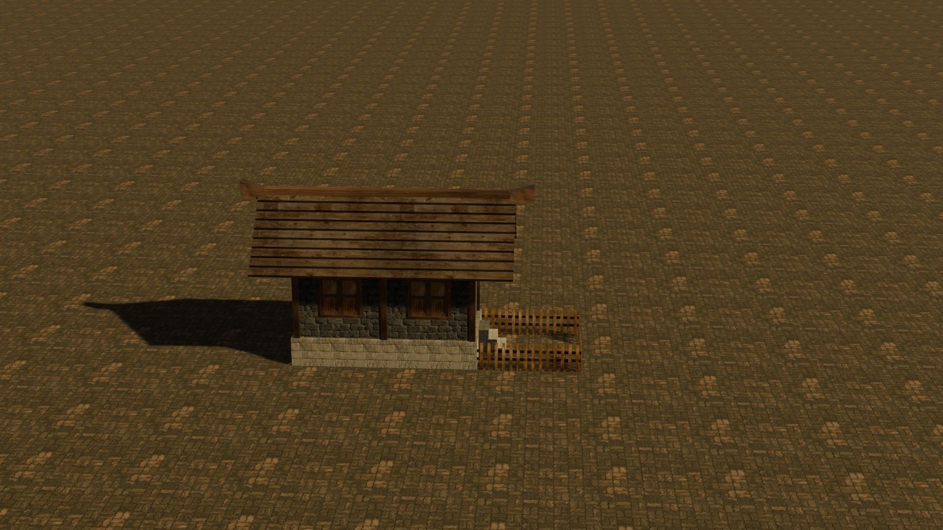 Medieval House 14 Free low-poly 3D model_6