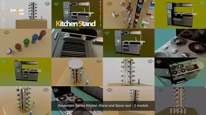 Household Series Kitchen Stand and Spice rack