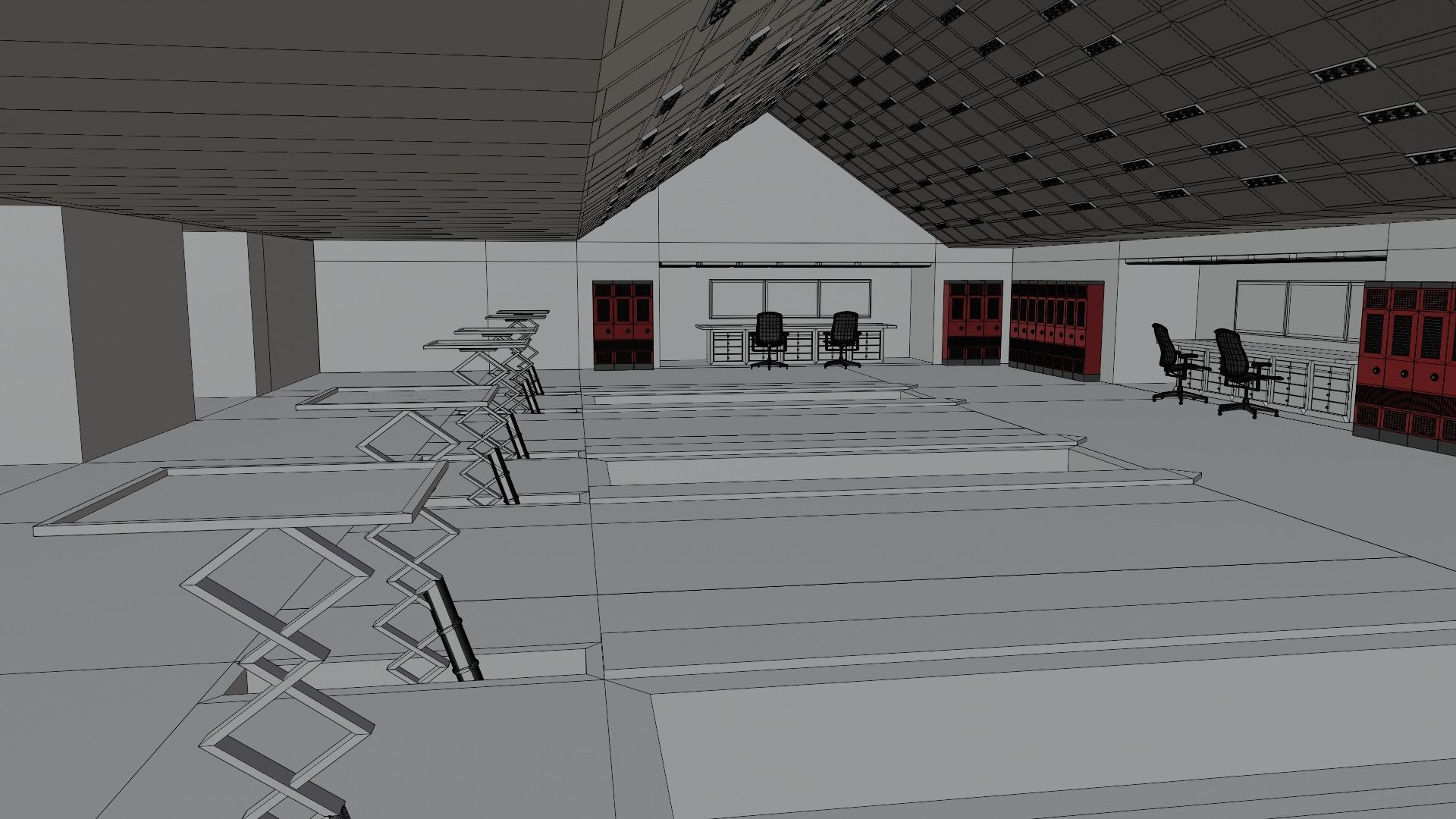 Car Repair Shop Low-poly 3D model_5