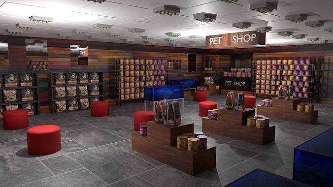 Pet Animal Fodder - Feed Shop Low-poly 3D model 3