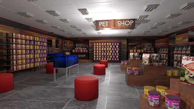 Pet Animal Fodder - Feed Shop Low-poly 3D model 5