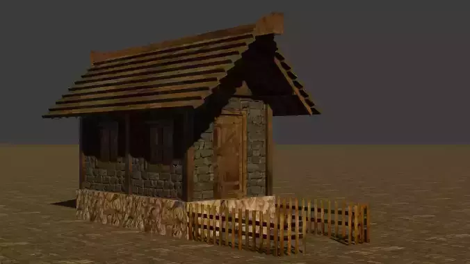 Medieval House 13 Free low-poly 3D model