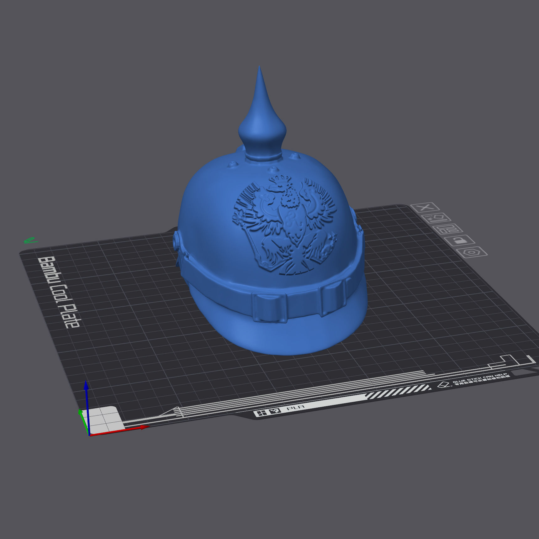 Skull lamp with pimple hat open eyes 3D print model_7
