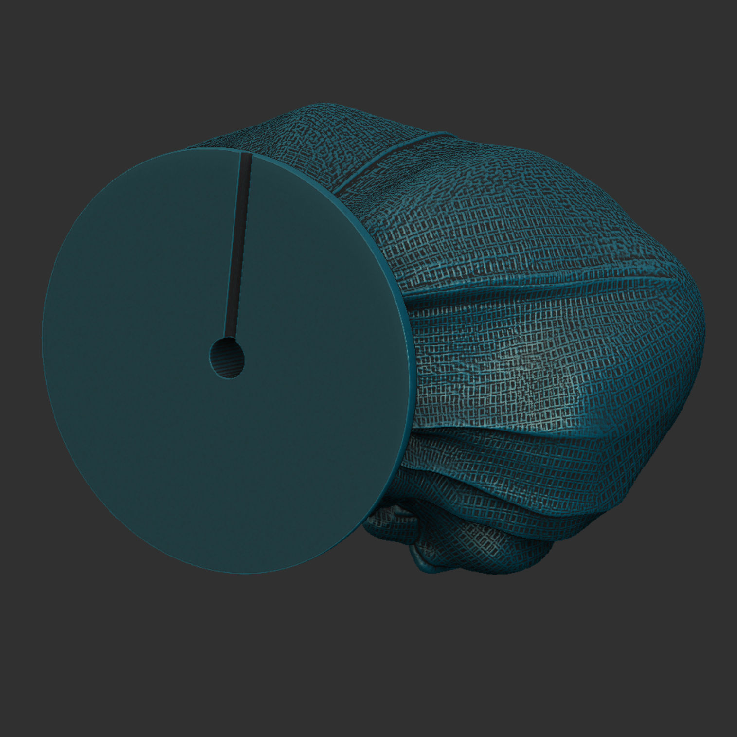 Skull lamp with pimple hat open eyes 3D print model_5