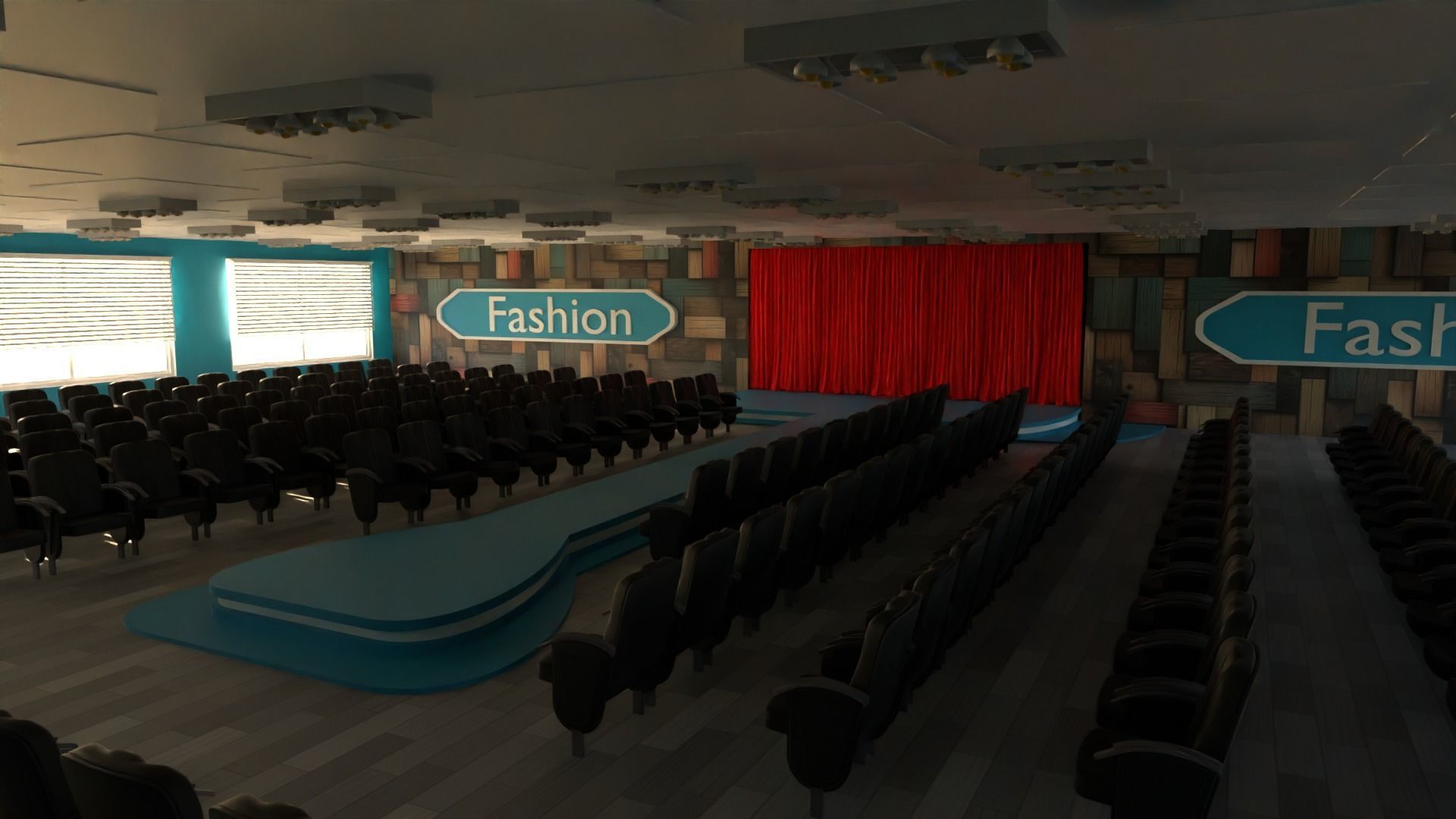 Fashion Catwalk Low-poly 3D model_2