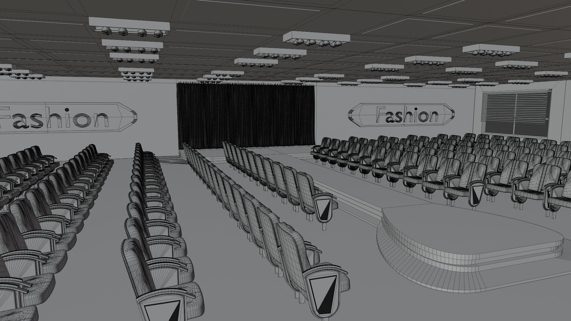 Fashion Catwalk Low-poly 3D model_5