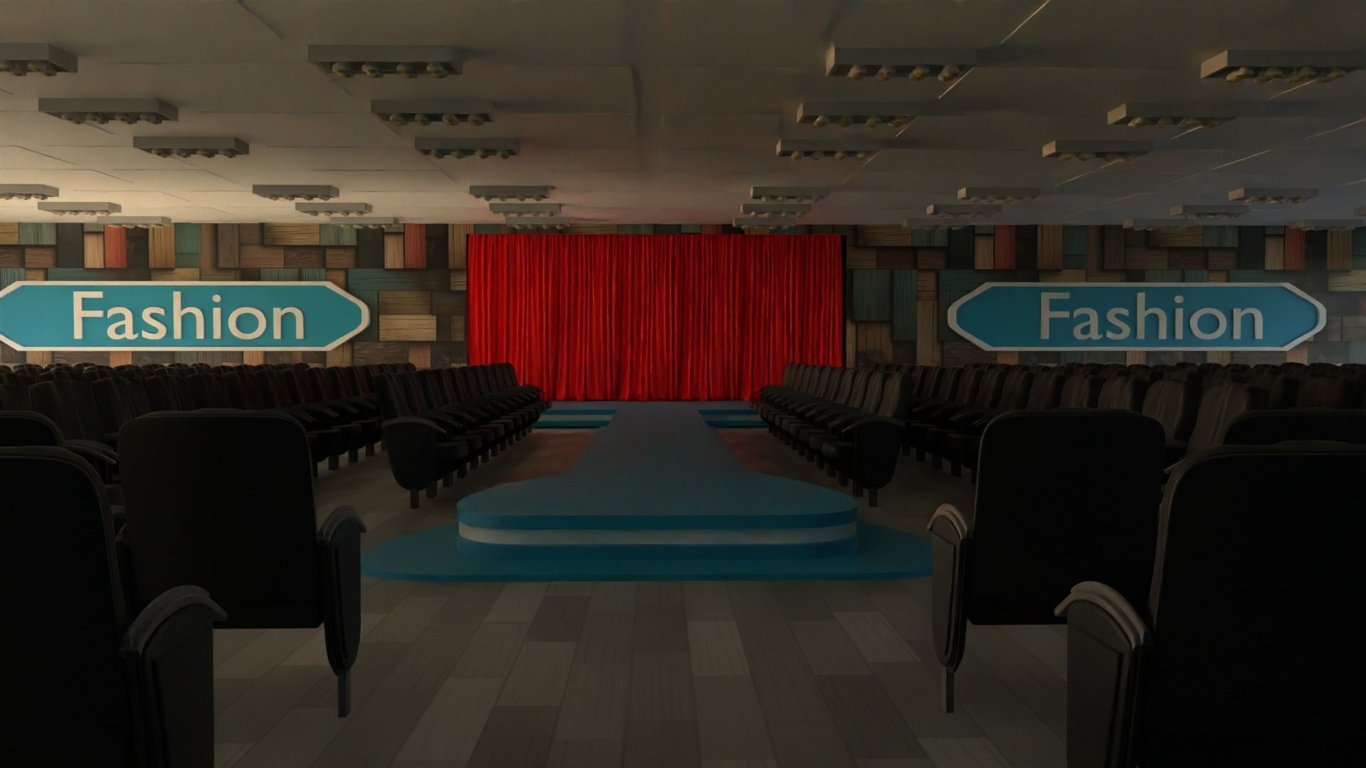 Fashion Catwalk Low-poly 3D model_1