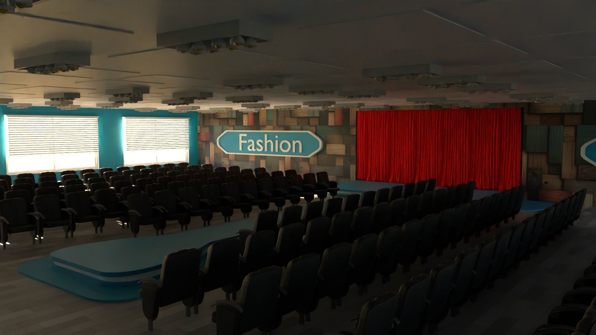 Fashion Catwalk Low-poly 3D model_4