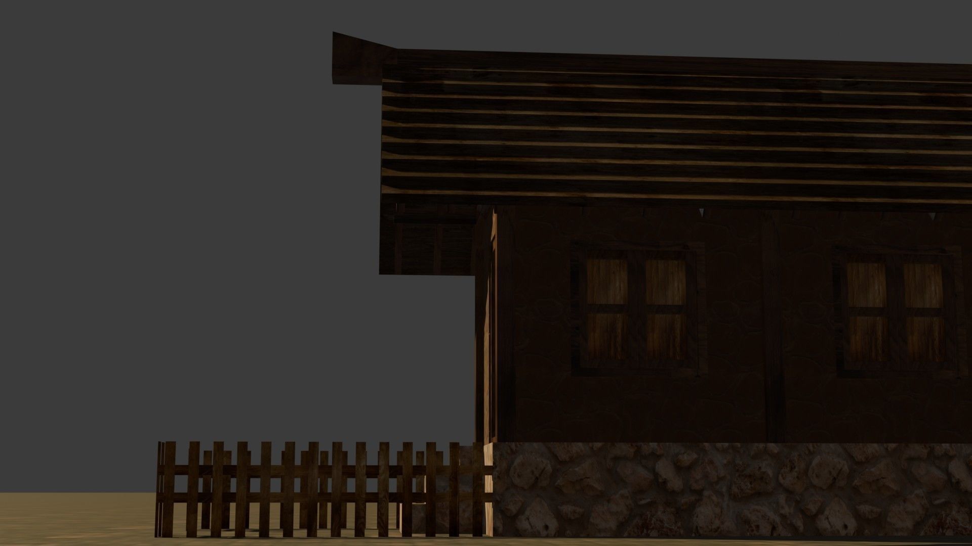 Medieval House 12 Free low-poly 3D model_12