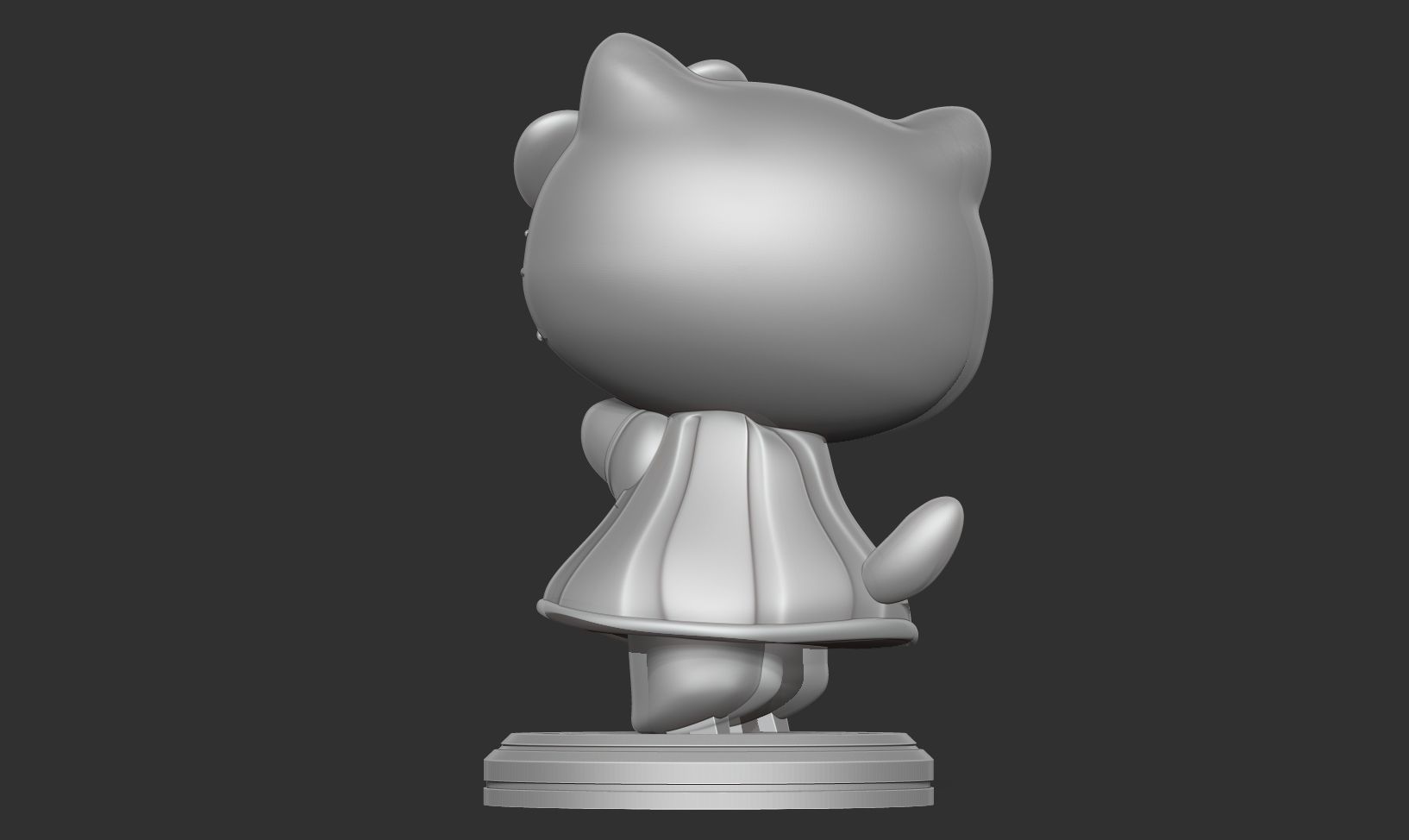 Hello Kitty is a ballerina 3D print model_7