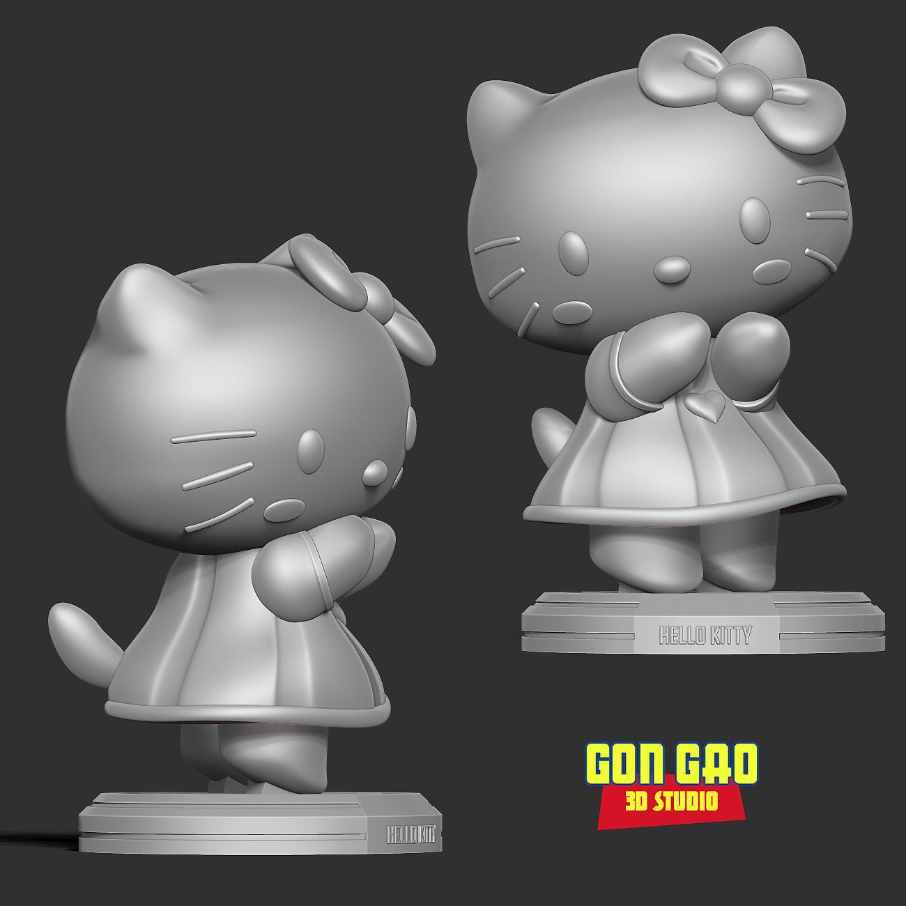 Hello Kitty is a ballerina 3D print model_3