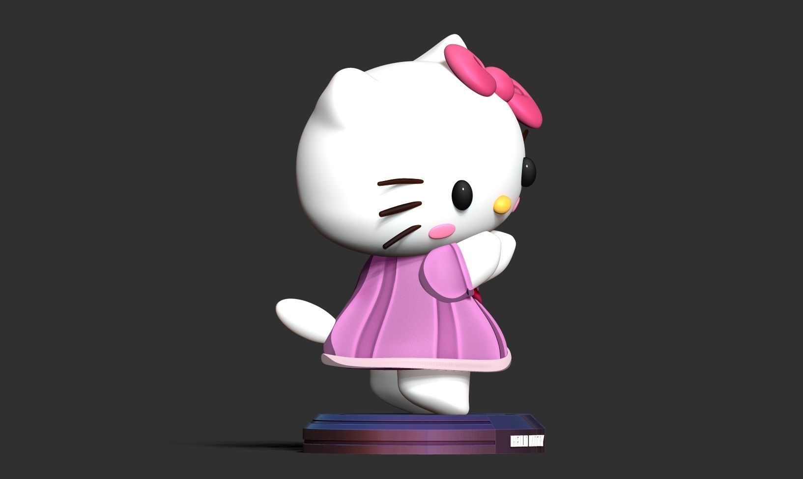 Hello Kitty is a ballerina 3D print model_11