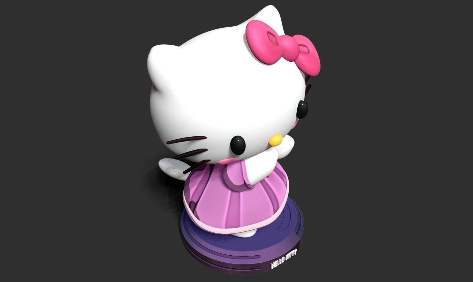 Hello Kitty is a ballerina 3D print model_13