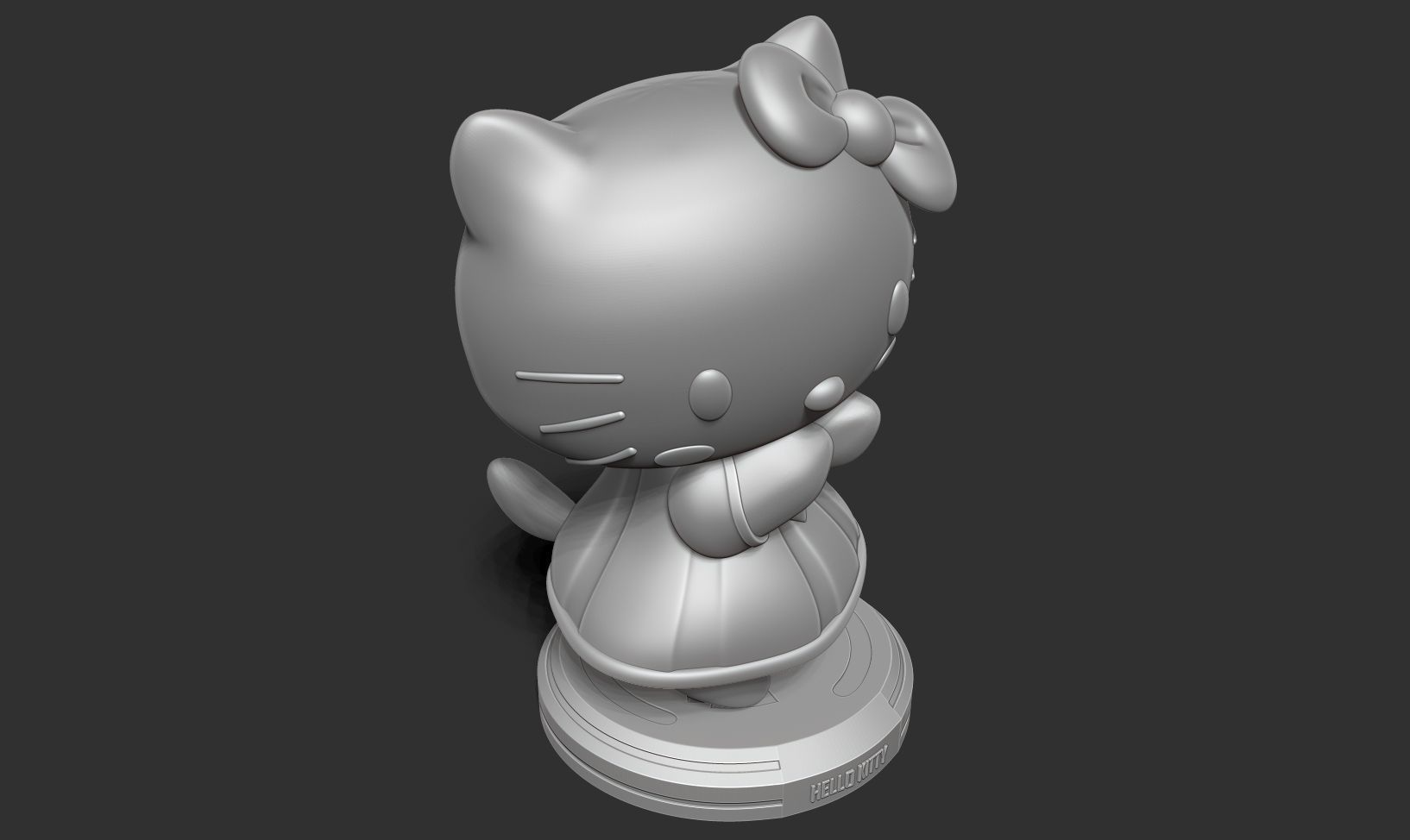 Hello Kitty is a ballerina 3D print model_14