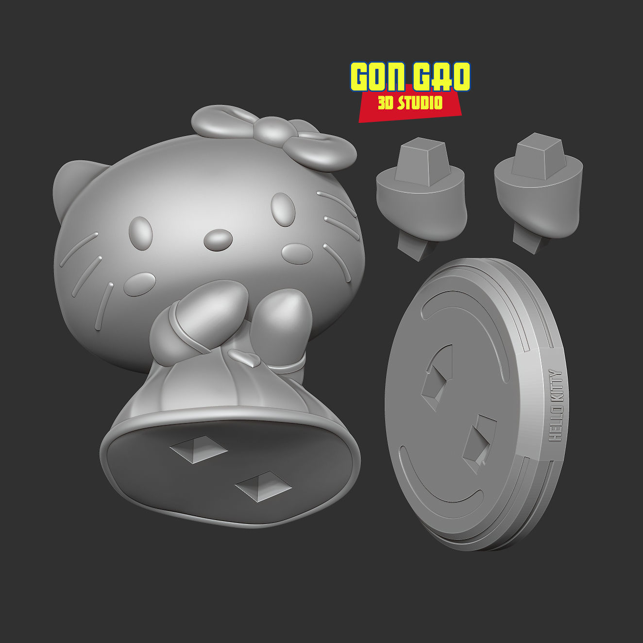 Hello Kitty is a ballerina 3D print model_2