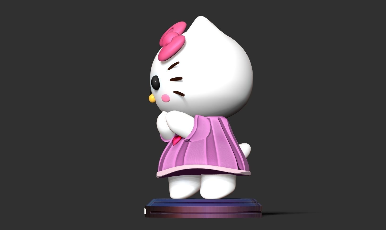 Hello Kitty is a ballerina 3D print model_9