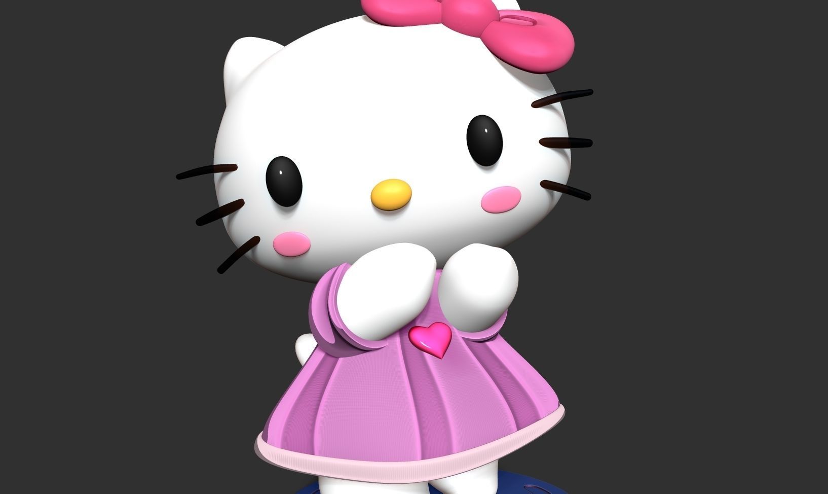 Hello Kitty is a ballerina 3D print model_5