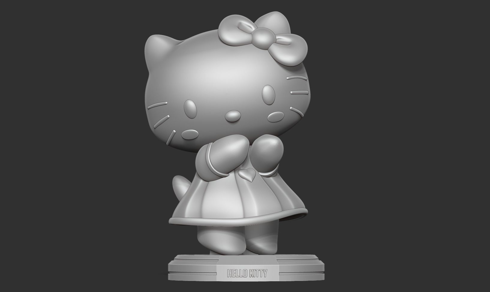 Hello Kitty is a ballerina 3D print model_8