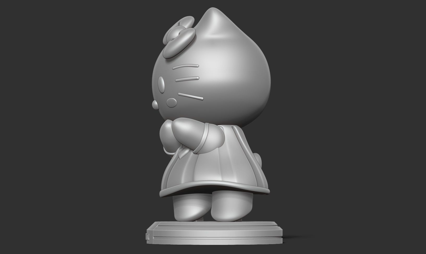 Hello Kitty is a ballerina 3D print model_10