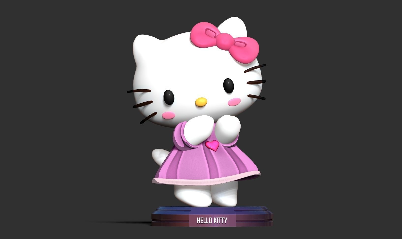 Hello Kitty is a ballerina 3D print model_6