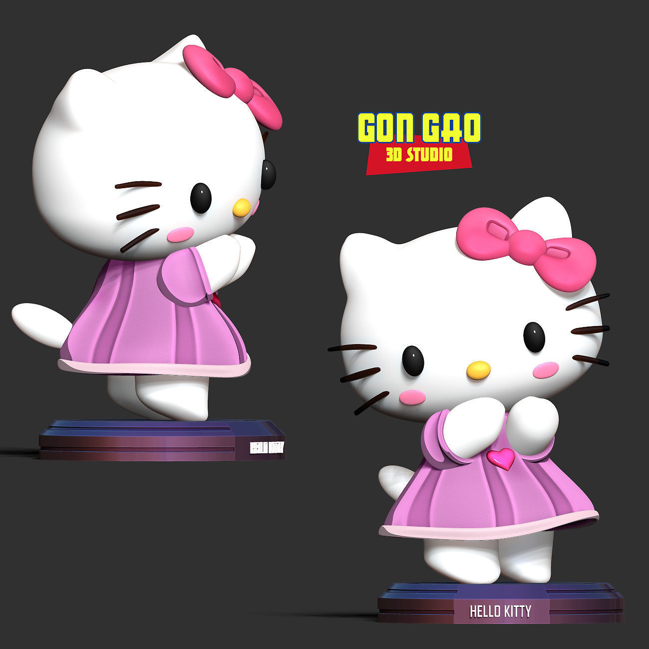 Hello Kitty is a ballerina 3D print model_1