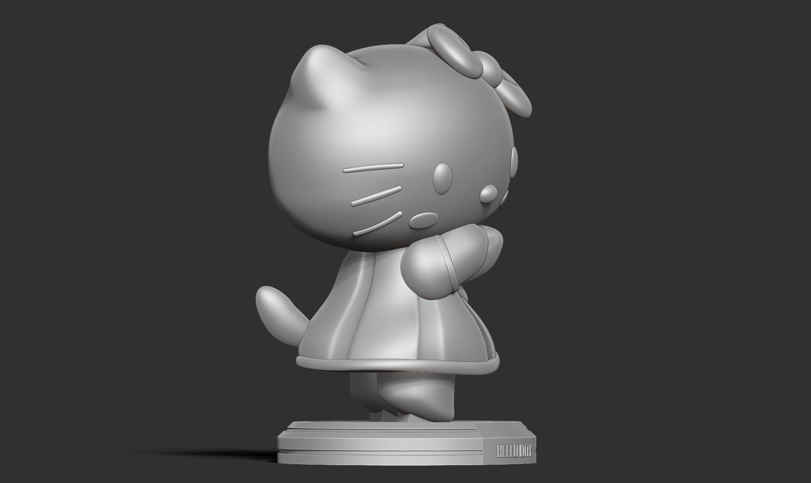 Hello Kitty is a ballerina 3D print model_12