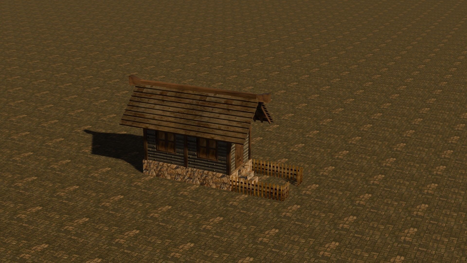 Medieval House 11 Free low-poly 3D model_5