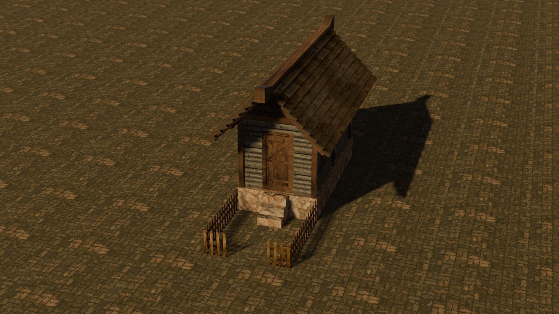 Medieval House 11 Free low-poly 3D model_3