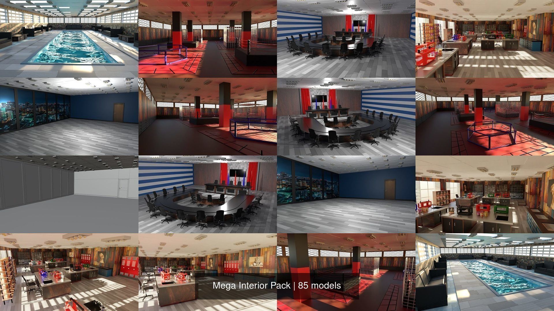 Mega Interior Pack 3D Model Collection_10