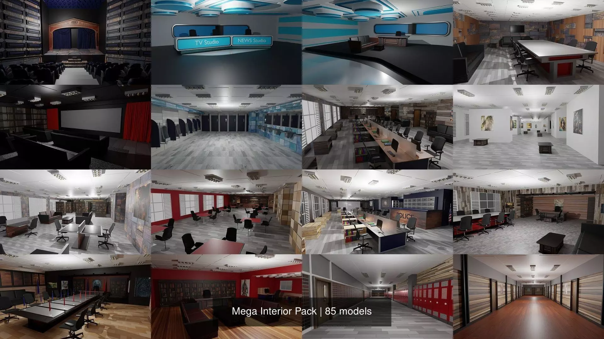 Mega Interior Pack 3D Model Collection_1