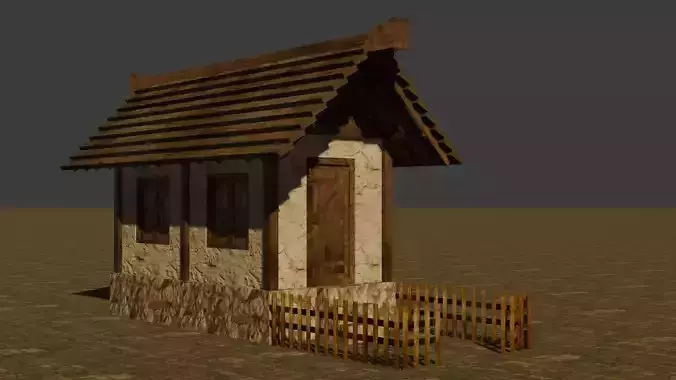 Medieval House 10 Free low-poly 3D model
