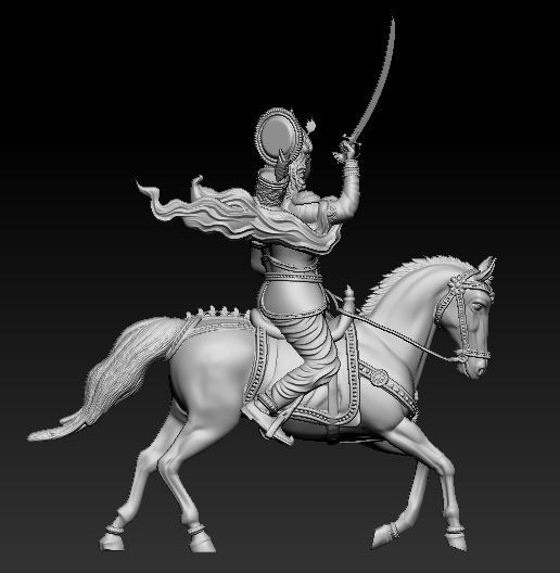 God Kalki Avtar Model 3D print model_1