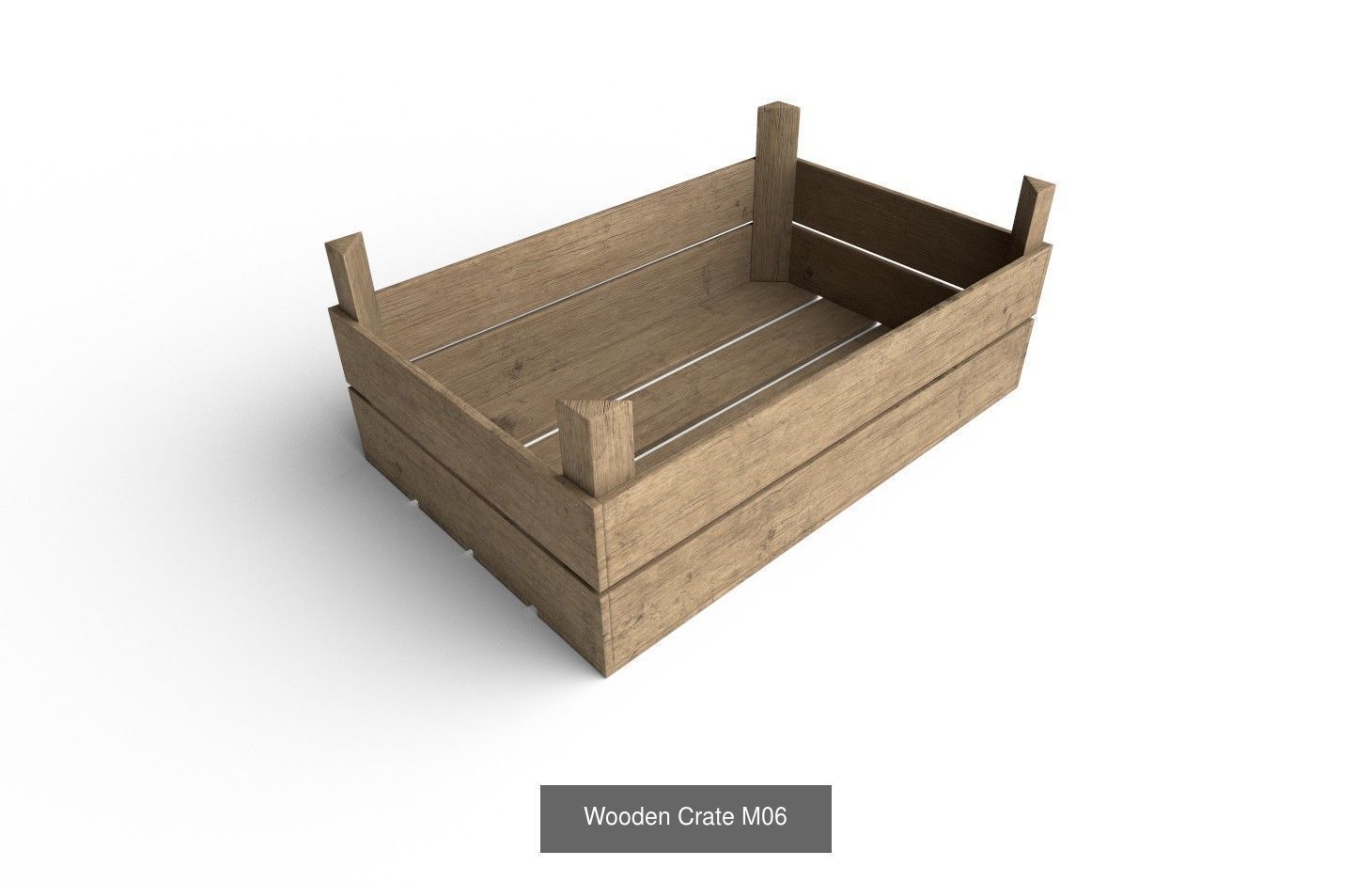  Wooden Crate Col01  - 10 Models 3D Model Collection_9