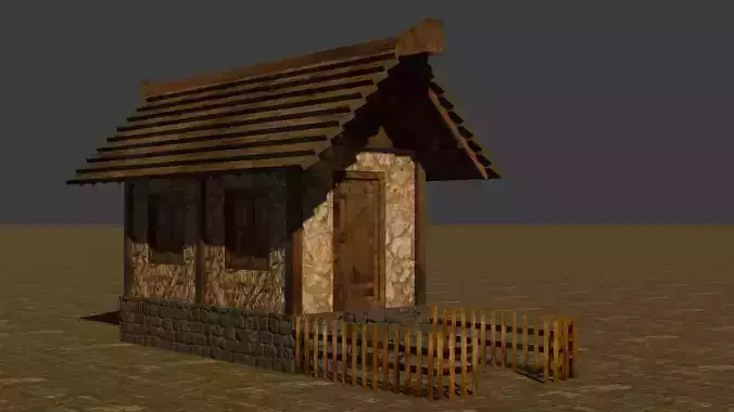 Medieval House 1 Free low-poly 3D model
